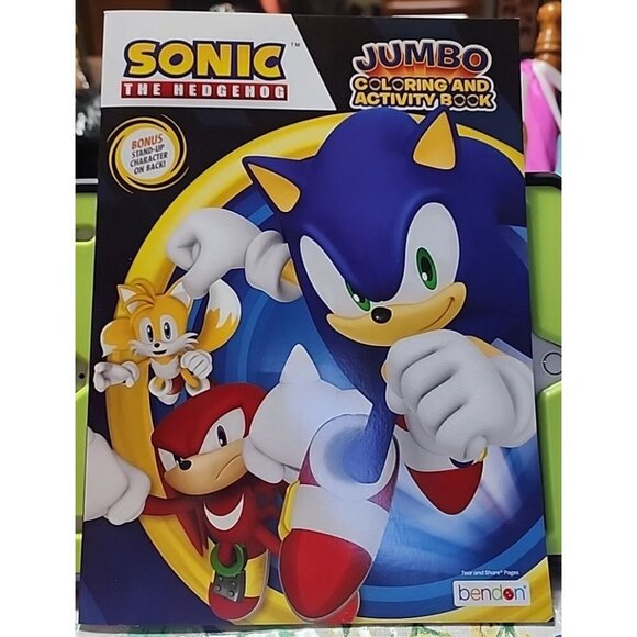 Sonic Coloring Book for Kids, 80 Detailed Pages, The Hedgehog Video Game - Picture 1 of 2